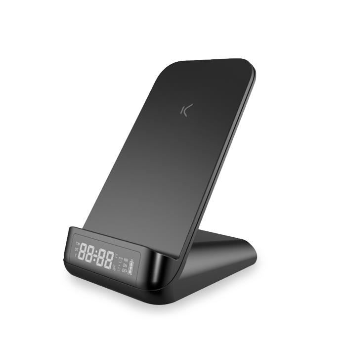 Wireless Charger - KSIX - QC 15W - Compatible with All Smartphones - Minimalist Design - Integrated Fan