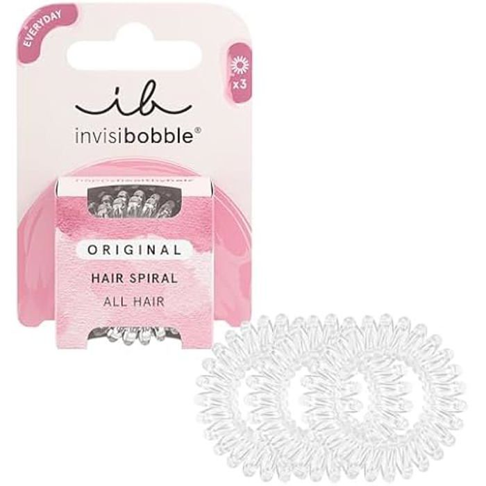 Invisibobble Original Hair Ties - INVISIBOBBLE - Crystal Clear - Strong Hold and Mark-Free