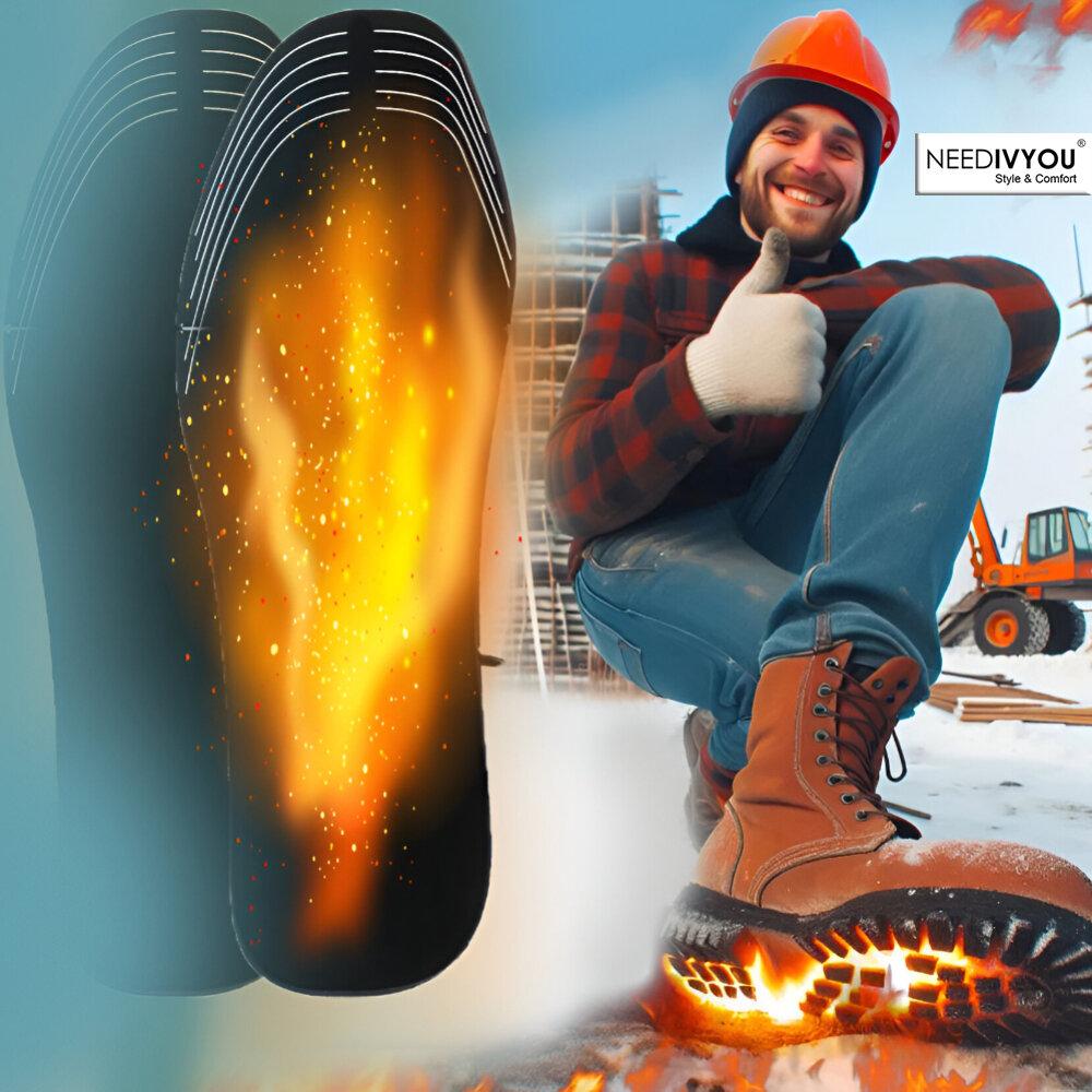 USB Heated Shoe Inserts Warm Boots Footwear Insoles NEEDIVYOU Winter Snow Hot Legs Customize Size 35-46