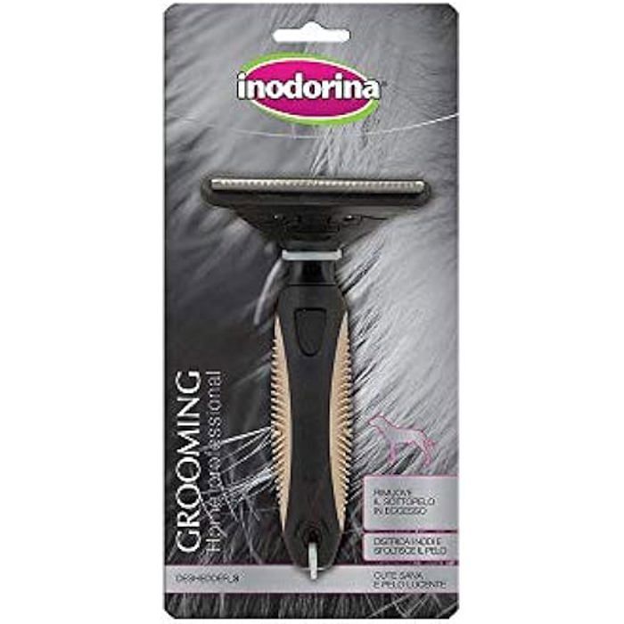 Deshedding Brush - INODORINA - For Dogs - Removes Excess Hair - Detangles Effectively - For Small Animals