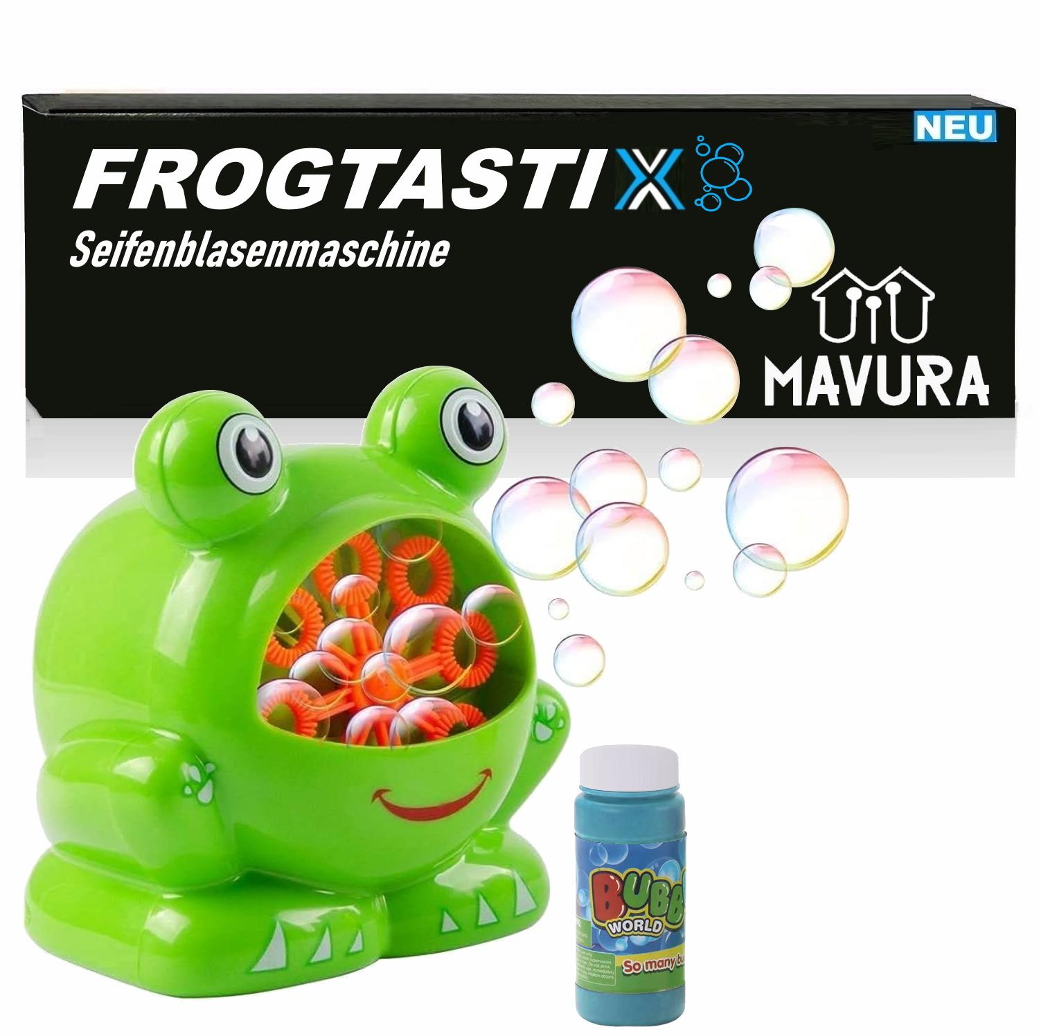 FROGTASTIX Soap Bubble Machine Frog Soap Bubble Device Soap Bubble Liquid