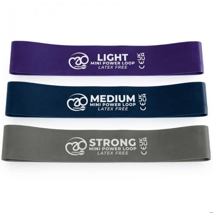 Yoga-Mad Latex Free Mini Resistance Band Set (Pack of 3)