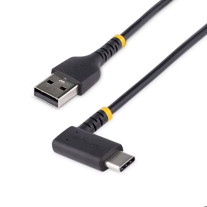 StarTech.Com 1m USB A To USB C Cable - Black USB C Charging Cable - Rugged Aramid Fiber - USB-C 2.0-3A Fast Charger