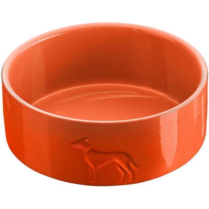 Ceramic Bowl - HUNTER - 550 Ml - Orange - Glossy Varnish - Non-slip - Scratch-resistant