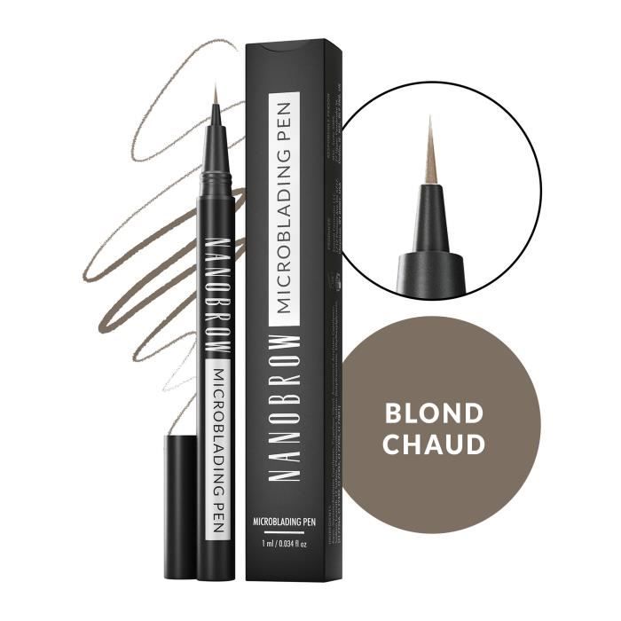 Nanobrow Warm Blonde Microblading Eyebrow Pencil - Eyebrow Pencil, Microblading Effect, Accentuates, Thickens and Fills In Eyebrows