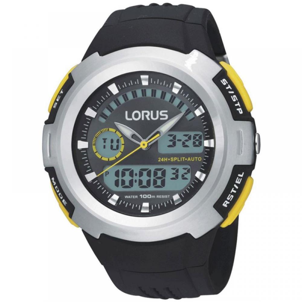 Lorus R2323DX9 Black Silicone Strap Men's Watch