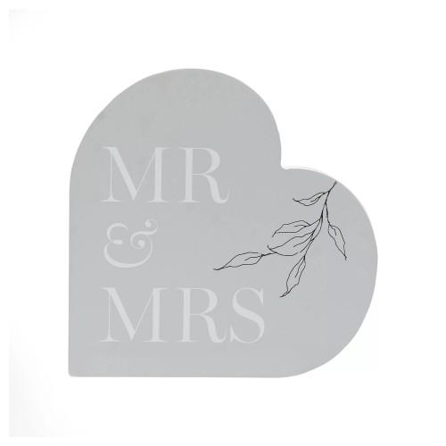 Love Mr & Mrs Heart Plaque
