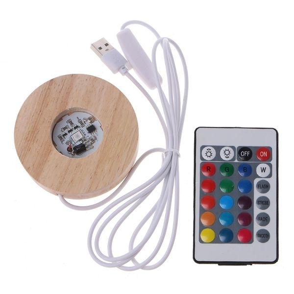 Multi Color Bright Led Light Base With Remote Control
