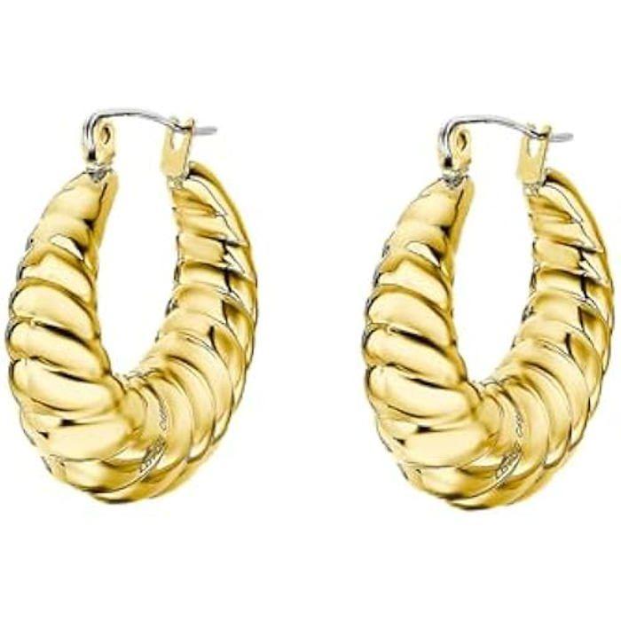 Earrings - LOTUS STYLE - Aço - Elegant - Modern Design - Comfortable