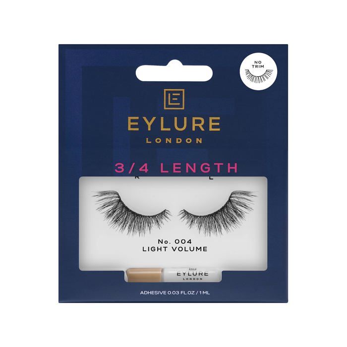 False Eyelashes - Eylure - 004 - 3/4 Length - Reusable - Grapeseed Oil