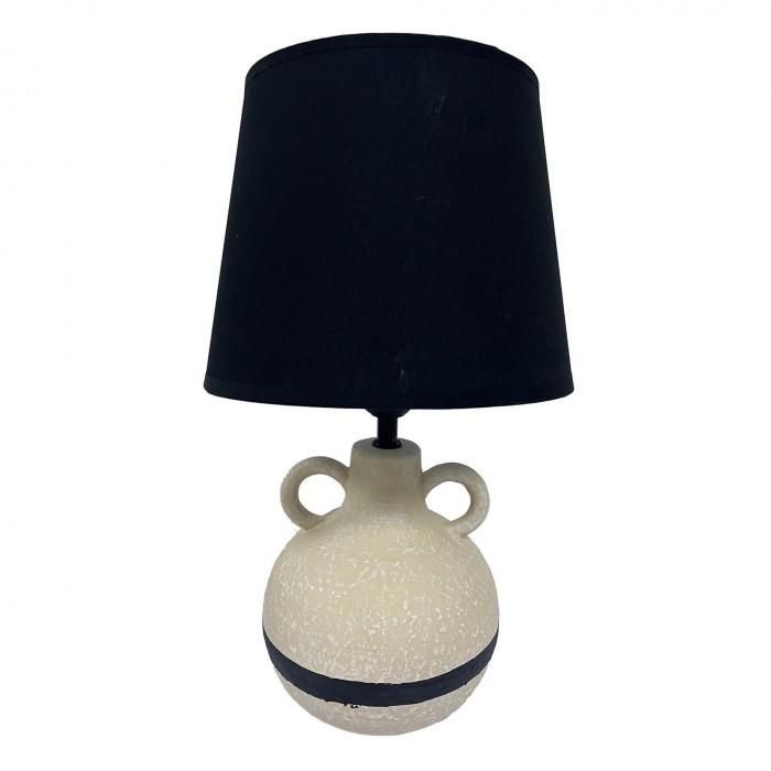 Hestia Natural & Black Vase Lamp - 38cm