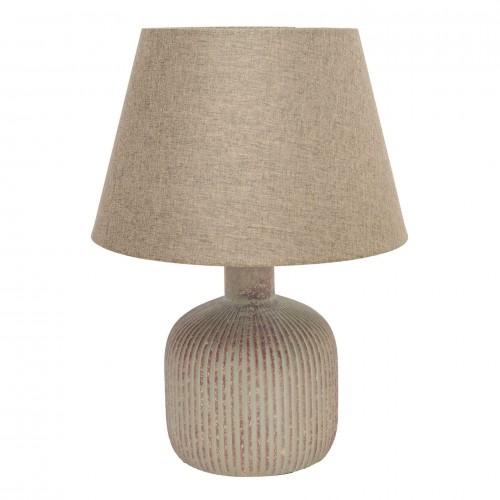 Hestia Round Ceramic Table Lamp - Beige