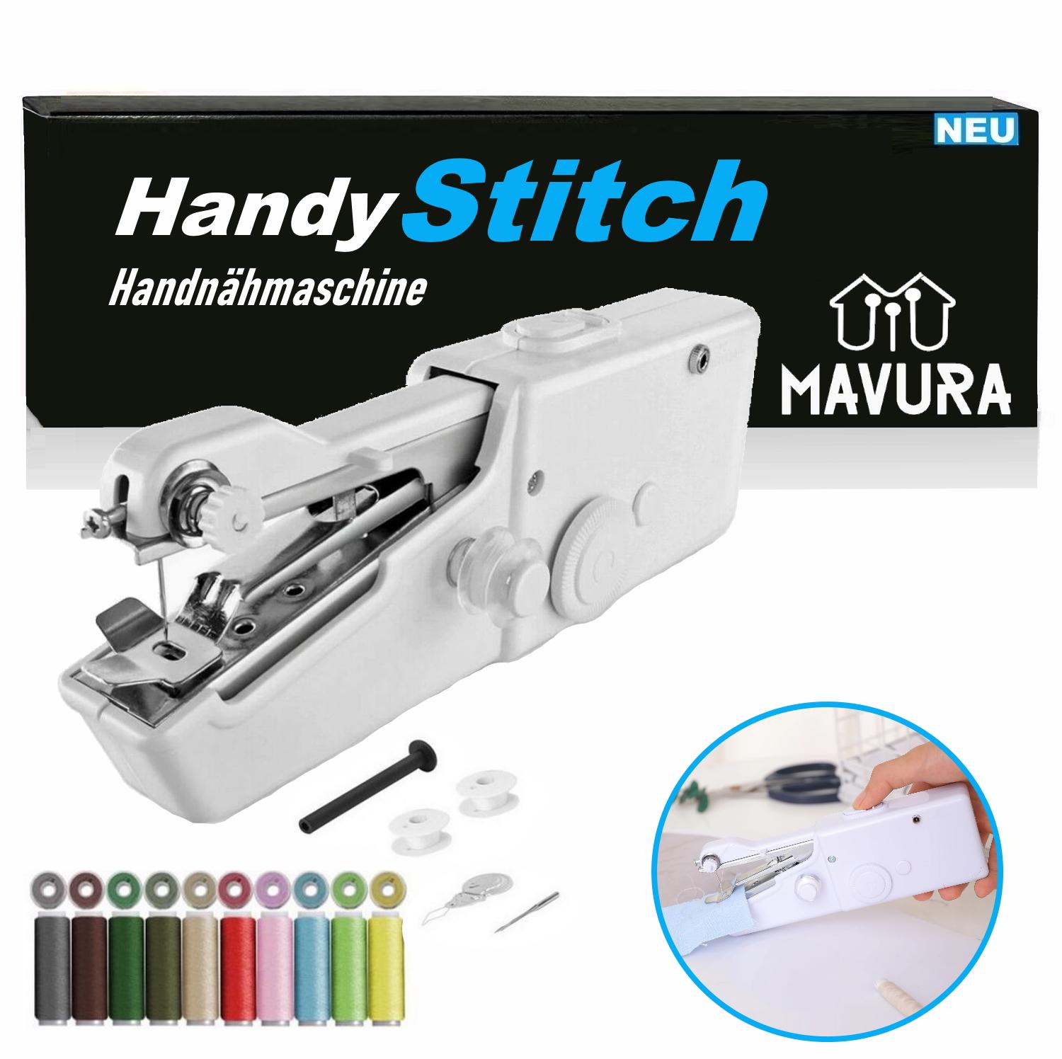 HandyStitch Mini Hand Travel Sewing Machine Hand Sewing Machine Electric Set M. Yarns