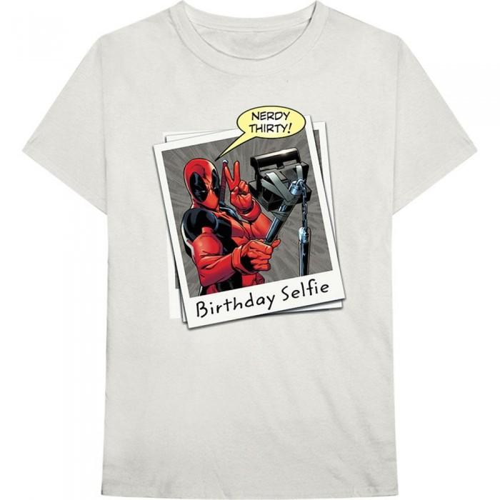 Deadpool Unisex Adult Birthday Selfie Cotton T-Shirt