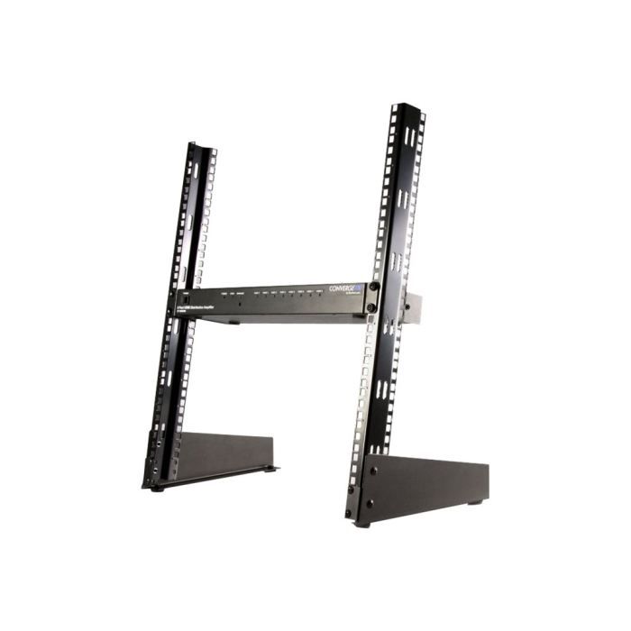 STARTECH RK12OD 12U 19" Open Frame Desktop Rack - Steel - Black - 50 Kg Max. Weight
