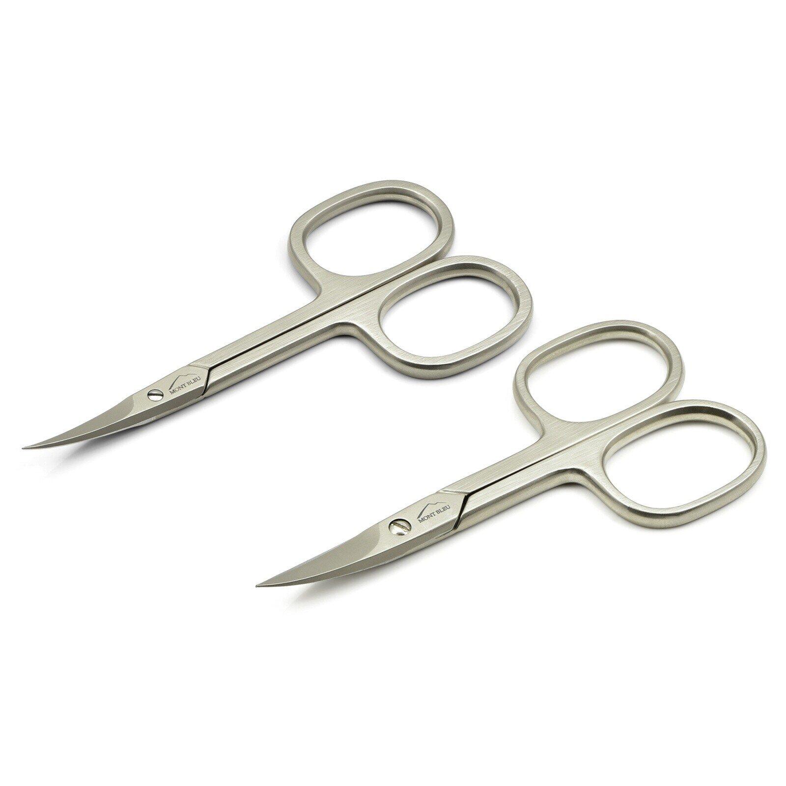 Mont Bleu Set of 2 Scissors: Nail Scissors & Cuticle Scissors, Made In Italy, Sharpened In Solingen