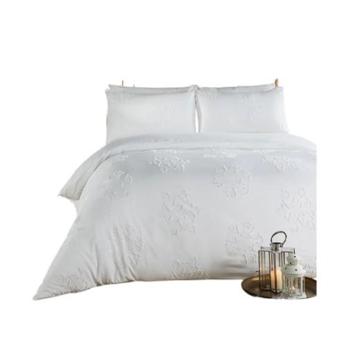 Duvet Day Snow Crystal Reversible Soft Touch Tufted Duvet Cover Set