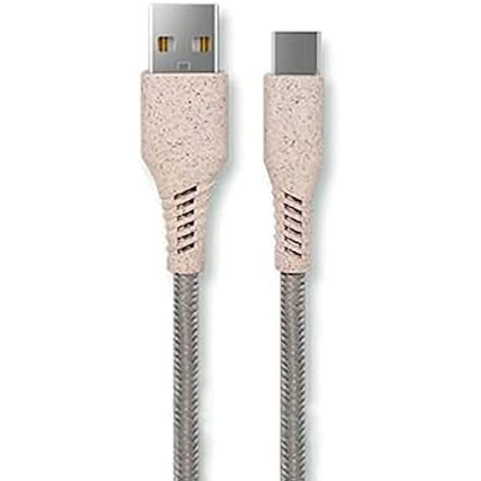 Charger Data Cable - KSIX - USB C - 1M - Black - Compatible with Several Devices