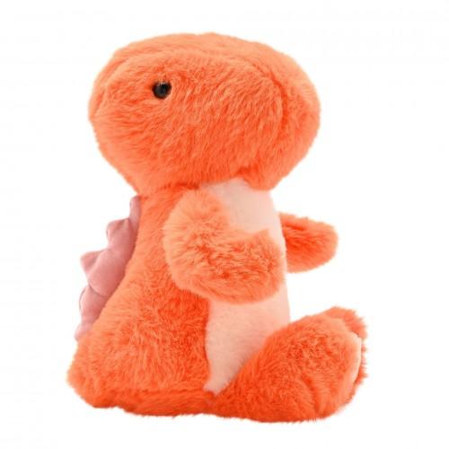 Daphne The Plush Sitting Orange Dinosaur 21 Cm