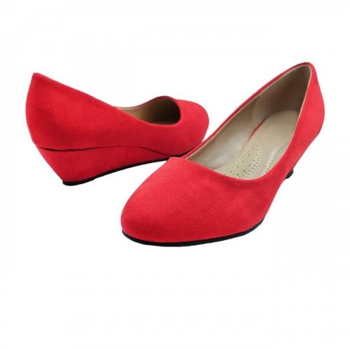 Where's That From Womens/Ladies Kieran Suede Platform Low Wedge Court Shoes
