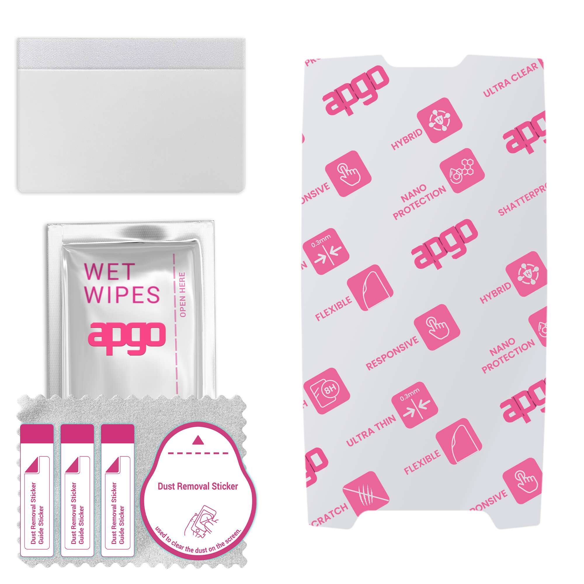 apgo Ultra-Clear Hybrid Protective Glass Compatible with Cubot King Kong, Flexible Nano Glass, Great Replacement for Tempered Glass, Scratch-resistant