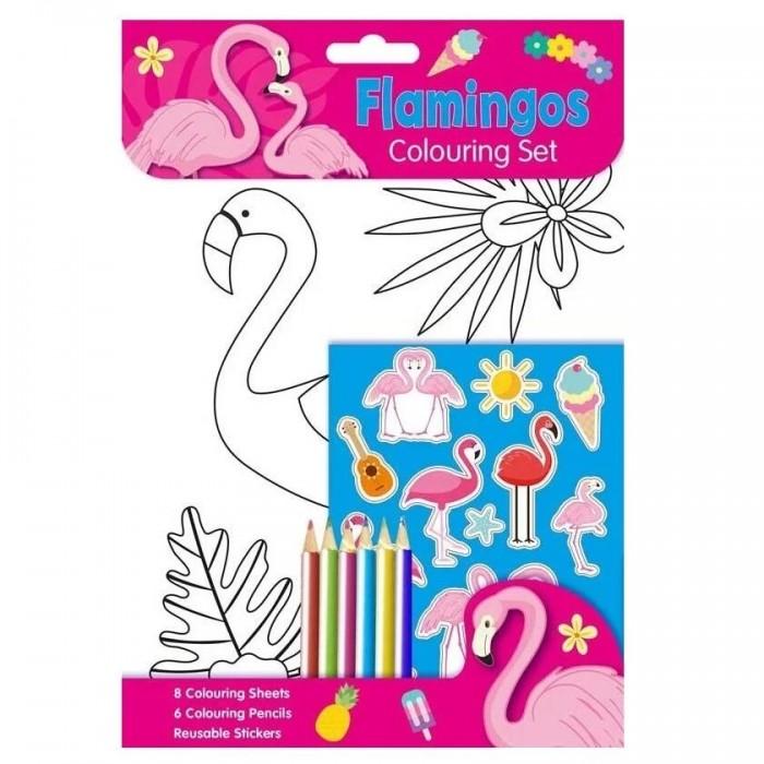 Alligator Flamingo Coloring Set