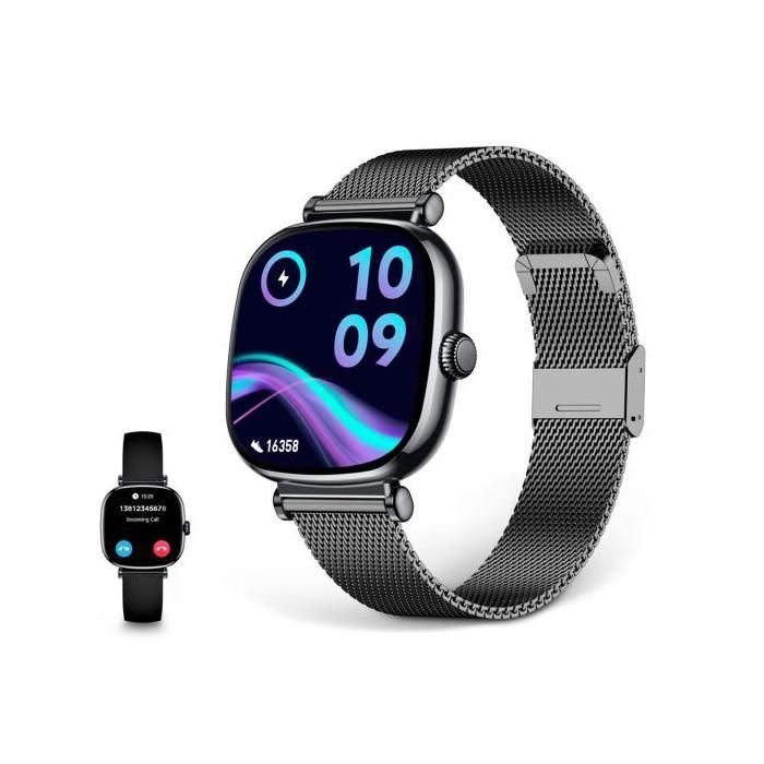 Smartwatch - KSIX - Iria Black - 1.7" AMOLED - 2 Interchangeable Straps - Health Tracking