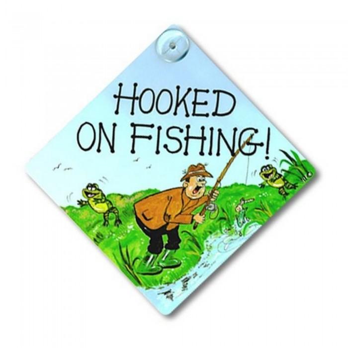 Something Different Hooked On Fishing Window Sign