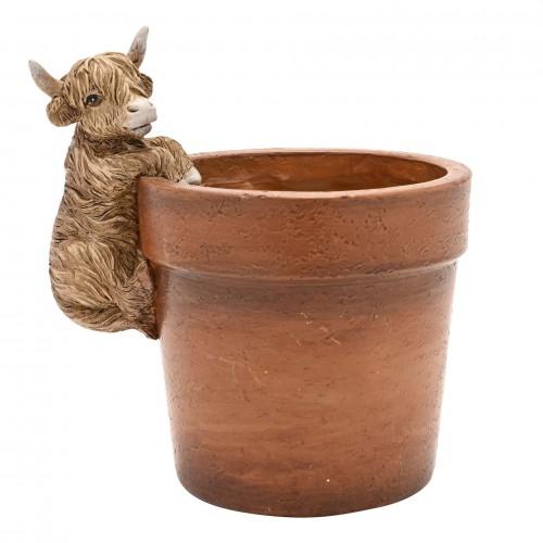 Country Living Highland Cow Plant Pot
