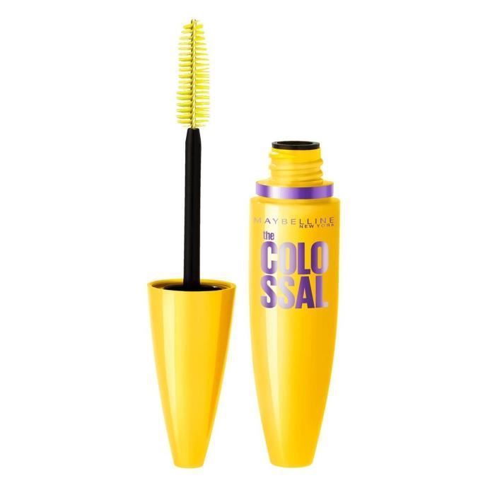 Mascara - MAYBELLINE - 01 Le Colossal Noir - Black - Application On Eyelashes - Non-waterproof