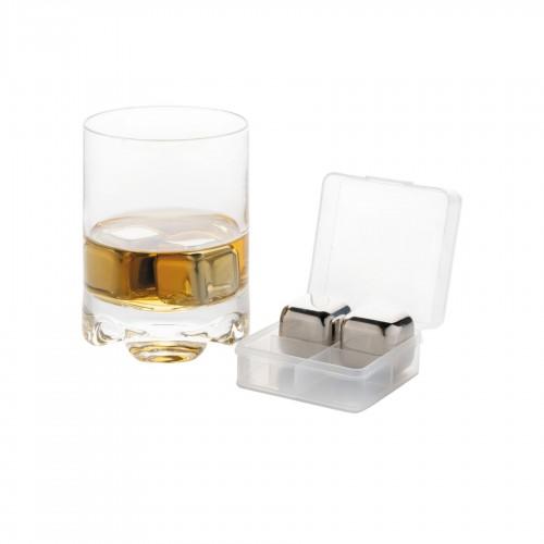XD Collection Stainless Steel Reusable Ice Cube Tray (Pack of 4)