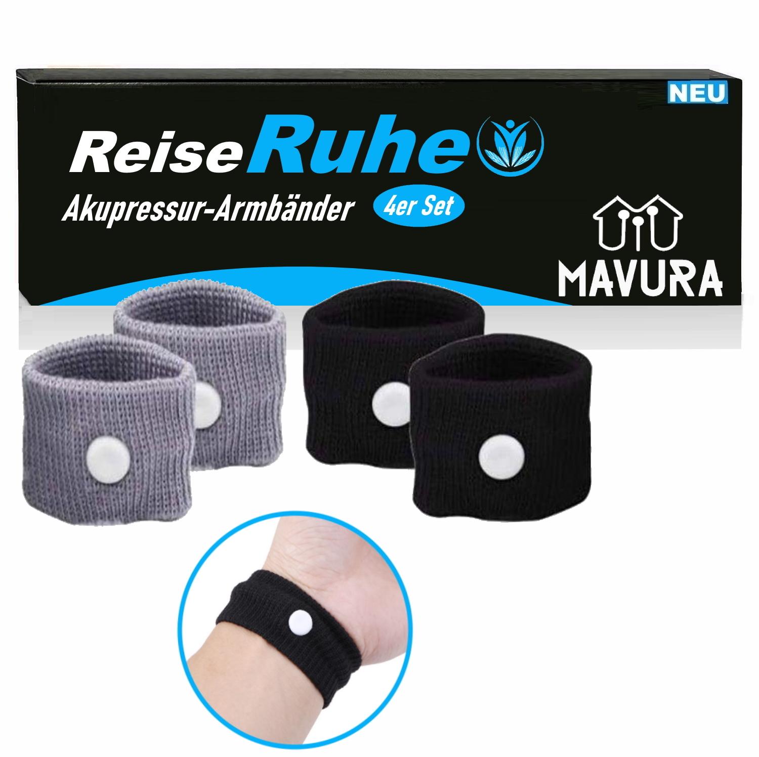 Travel Calm Acupressure Bracelet Nausea Discomfort Bracelets Band Sea Wellbeing 4-pack