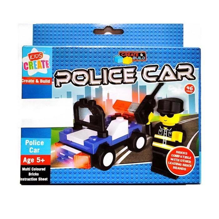 Kids Create Childrens/Kids Police Car Building Blocks