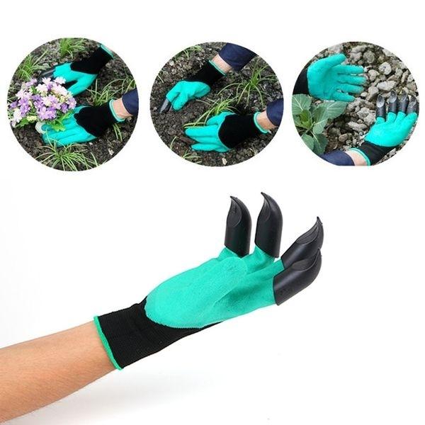 Gardening Gloves with Rubber and Polyester Claws