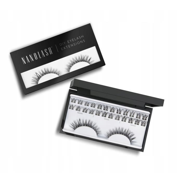 False Eyelashes - Nanolash - CHARM - 36 Clusters - Black - DIY Eyelash Extensions
