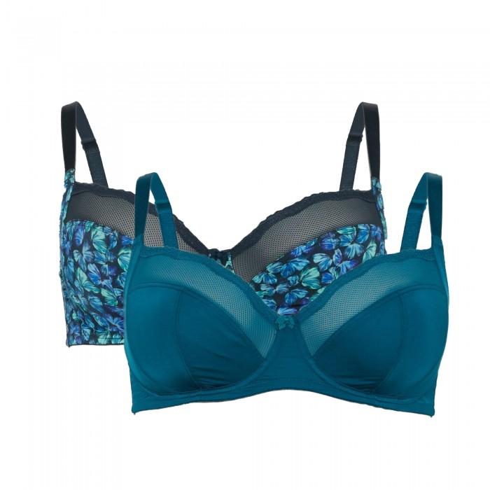 Gorgeous Womens/Ladies Butterfly Non-Padded Bra (Pack of 2)