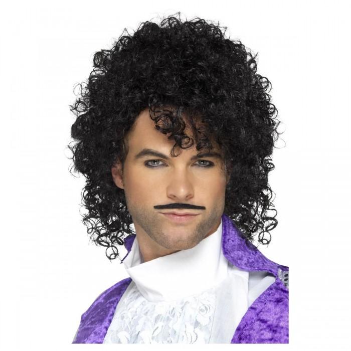 Smiffys Mens 80s Musician Wig & Mustache