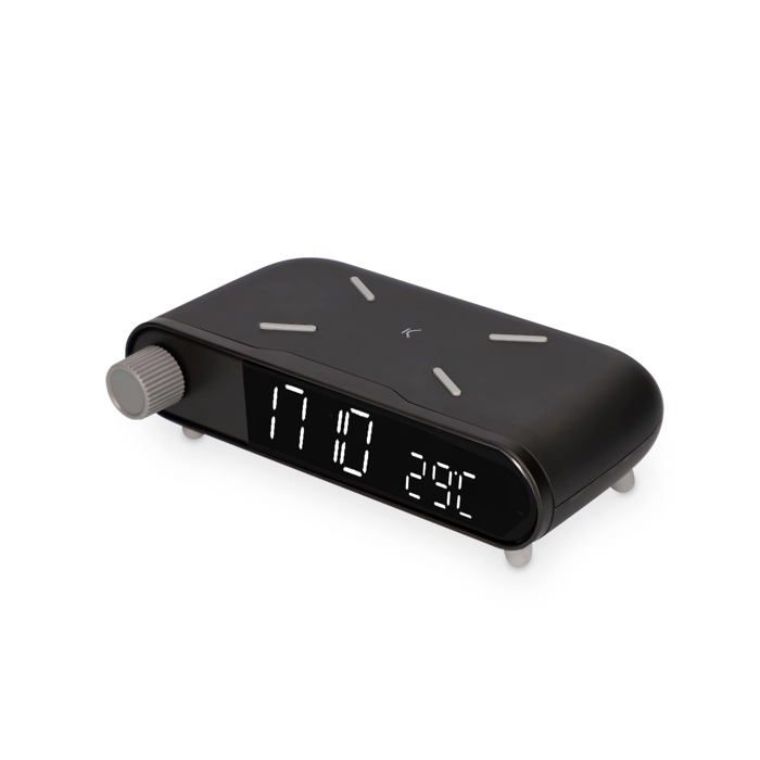 Alarm Clock and Wireless Charger - KSIX Smart Your Tech - Retro Alarm Clock - 10 W - Fast Charge - Qi Charger
