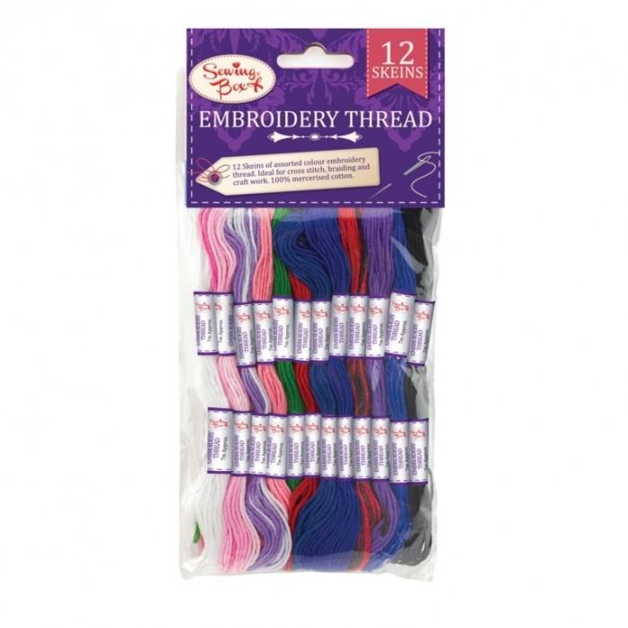 Sewing Box Embroidery Thread (Pack of 12)