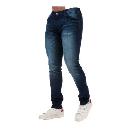 Duck and Cover Mens Maylead Dark Wash Slim Jeans