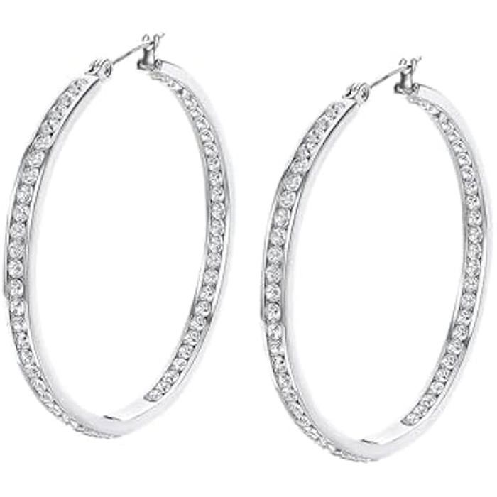 Earrings - LOTUS - BY DE BRINCOS - Steel - Elegant - Comfortable