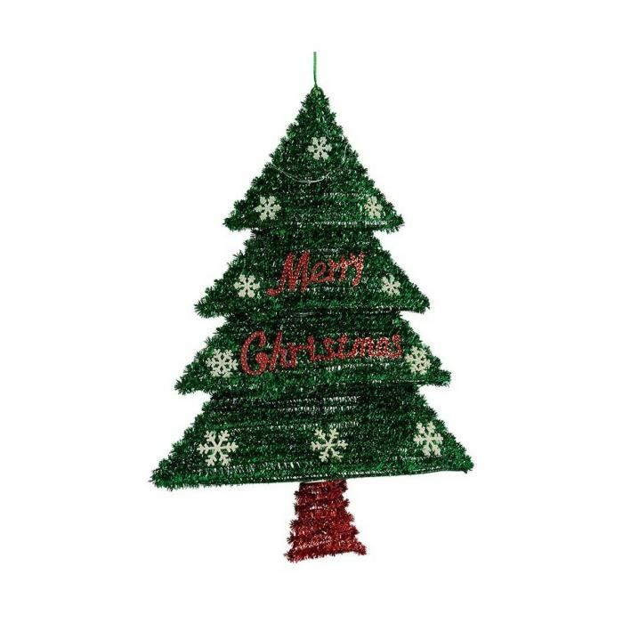 Party Decoration - Christmas Tree - Red - Silvery - Green - 44 X 58.8 X 7 Cm