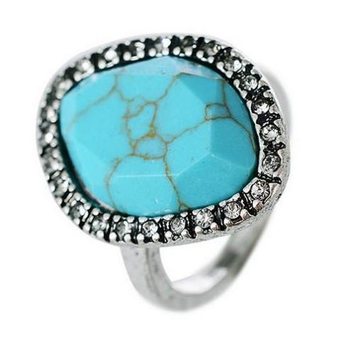 Sparkle Womens / Ladies Carved Stone Ring