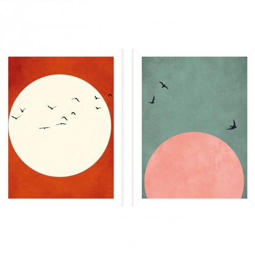 Kubistika A Beautiful Day/Warming Feelings Framed Print Set (Pack of 2)