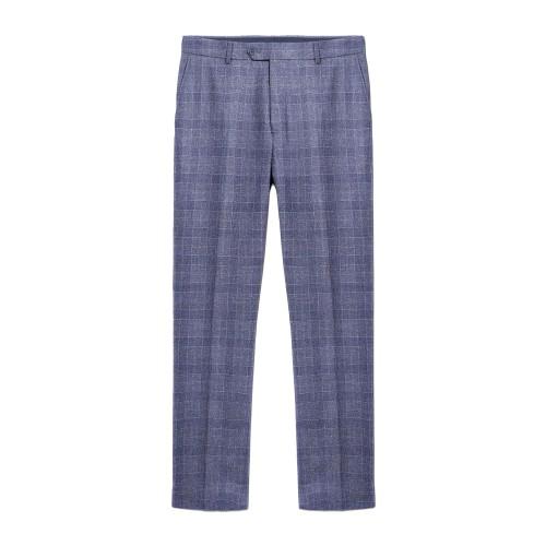 LAMBRETTA Mens Bradley Checked Suit Trousers