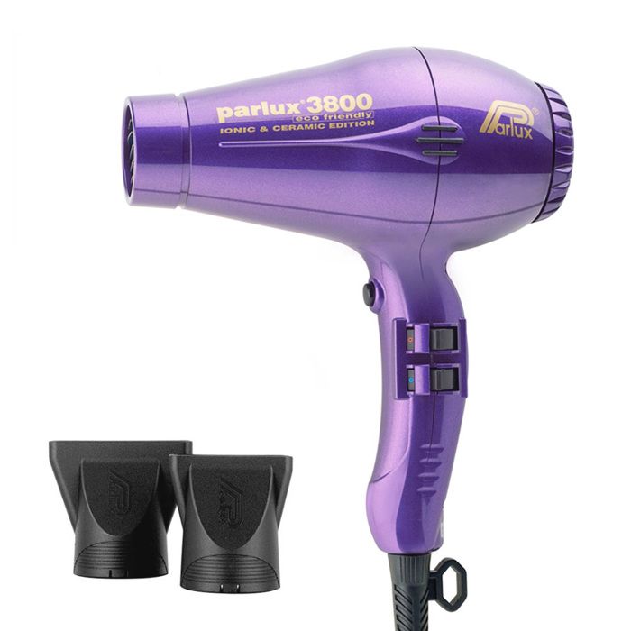 Hair Dryer - PARLUX - 3800 Eco Friendly - Purple - Air Ionizer - Professional