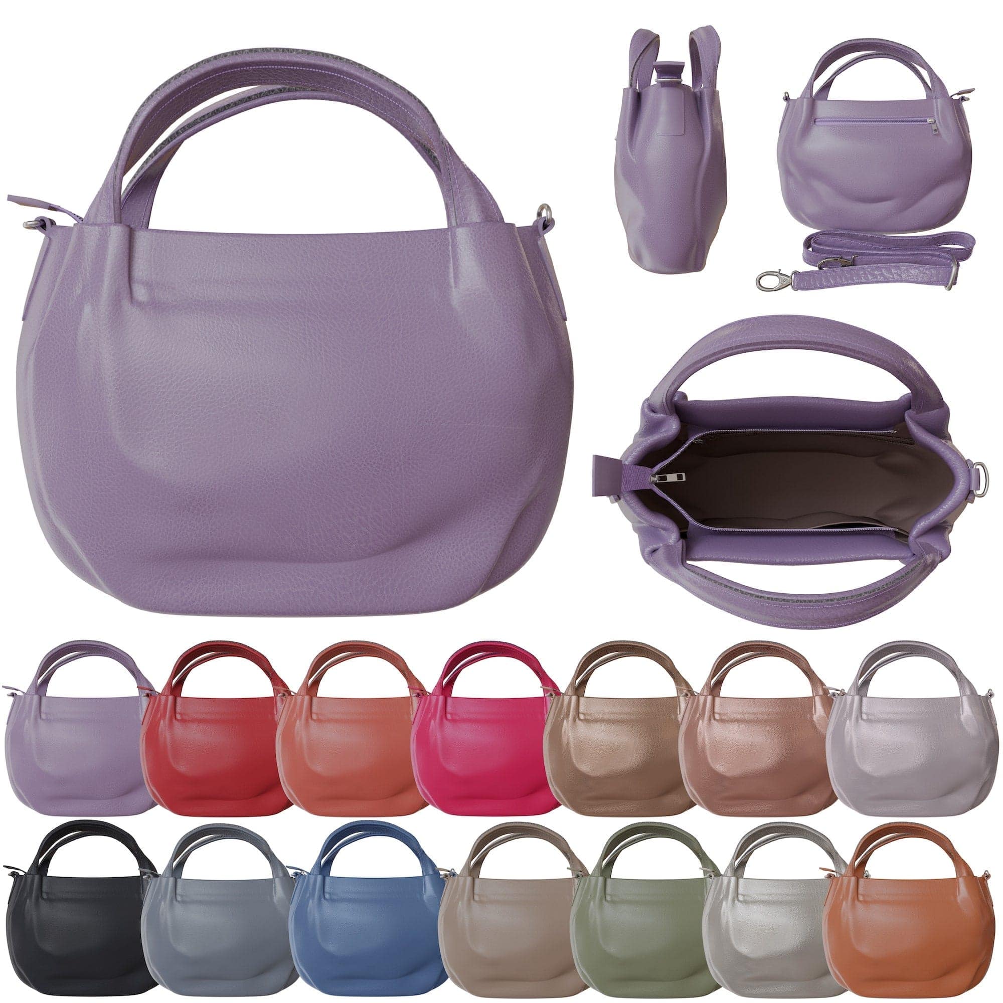 Elegant Vegan Ladies Handbag Made of Imitation Leather with Shoulder Function