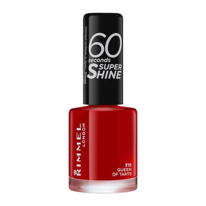 Rimmel London 60 Seconds Super Shine Nail Polish - 315 Queen Of Tarts - Red - Fast Drying