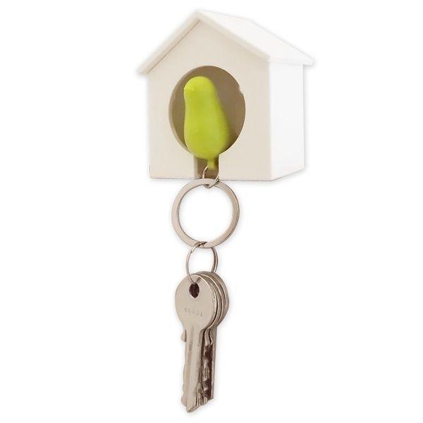 Red Bird Bird Key Holder and Key Ring
