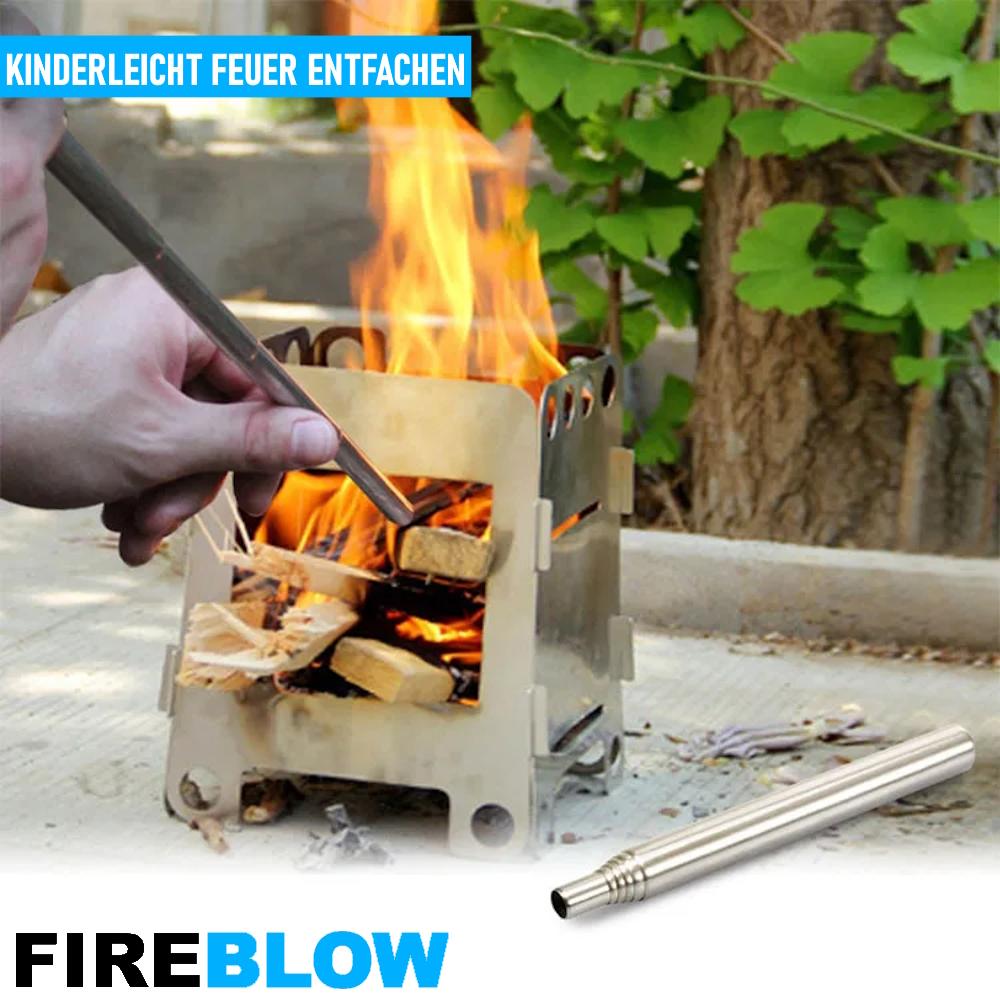 FIREBLOW Fire Blowpipe Telescopic Blowpipe Fire Pipe Made of High-quality Stainless Steel